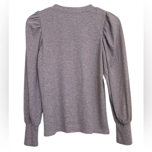 Philosophy Puff shoulder Crewneck Ribbed Long Sleeve Extra Small XS - Picture 6 of 9